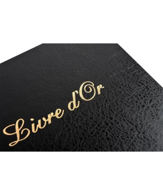 Livre d'or balacron Noir 21x19 +/titre
