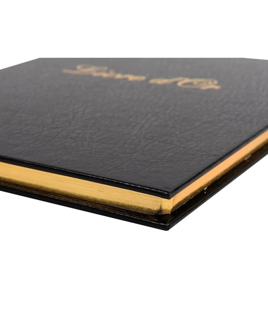 Livre d'or balacron Noir 21x19 +/titre