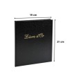 Livre d'or balacron Noir 21x19 +/titre