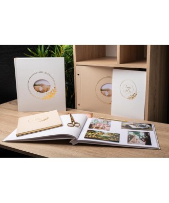 Livre d'or 100p 27x22cm Ringflower blanc