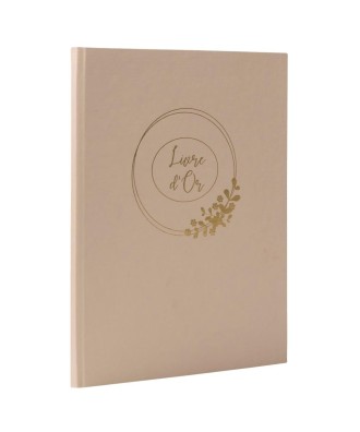 Livre d'or 100p 27x22cm Ringflower latté