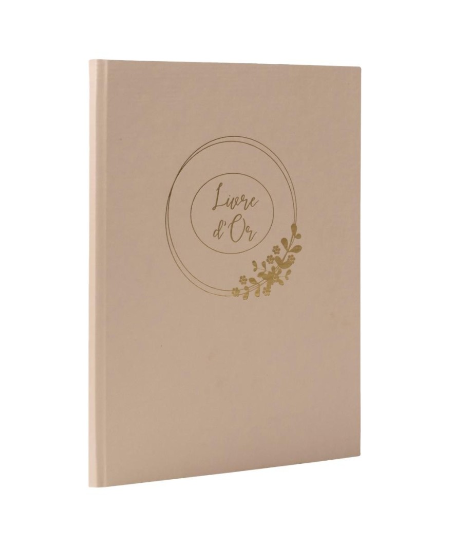 Livre d'or 100p 27x22cm Ringflower latté