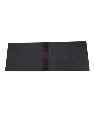 Album spiral 50p.noir 32x22cm LIFE rouge