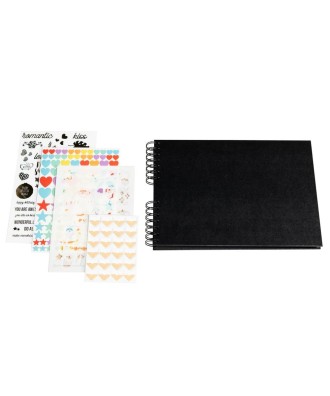 Kit Scrapbooking 32x22 noir sans feutres