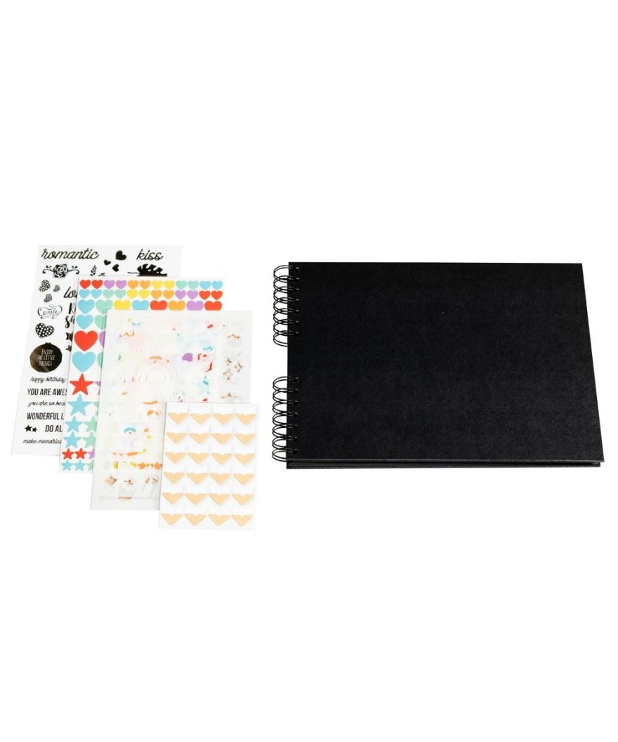 Kit Scrapbooking 32x22 noir sans feutres