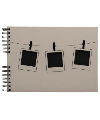 Alb spiral 50p noir 32x22 Instants beige
