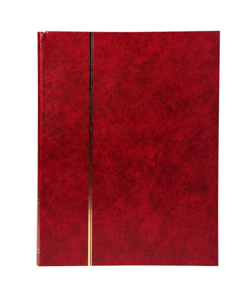 ALB.TIMB.22,5X30,5 Simili cuir rouge 32p