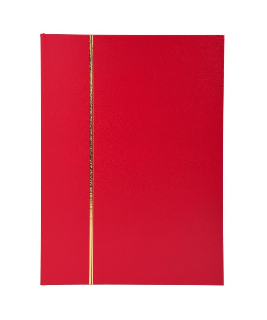 ALB.TIMB.22,5X30,5 Simili cuir rouge 48p