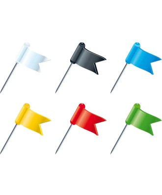 BTE 20 EPINGLES DRAPEAUX ASS.