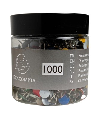 Boîte 1000 punaises laiton 9.5mm Ass.