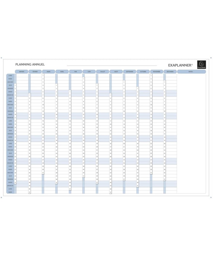 PLANNING MAGNETIQUE ANNUEL