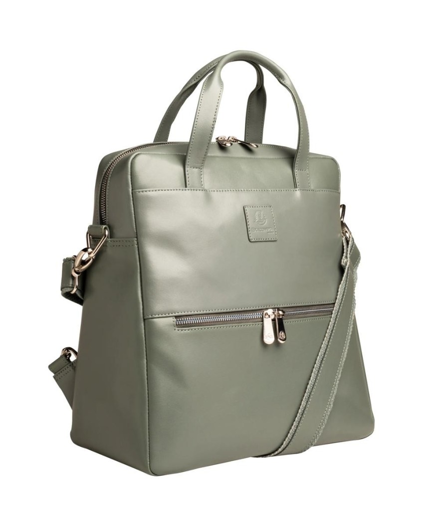 Sac à dos ordi. Exactive Cuir gris étain