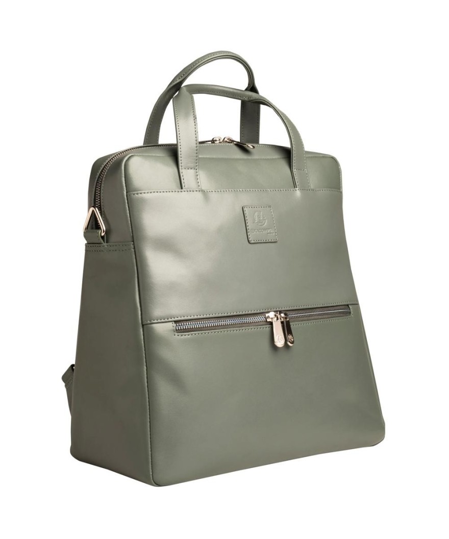 Sac à dos ordi. Exactive Cuir gris étain