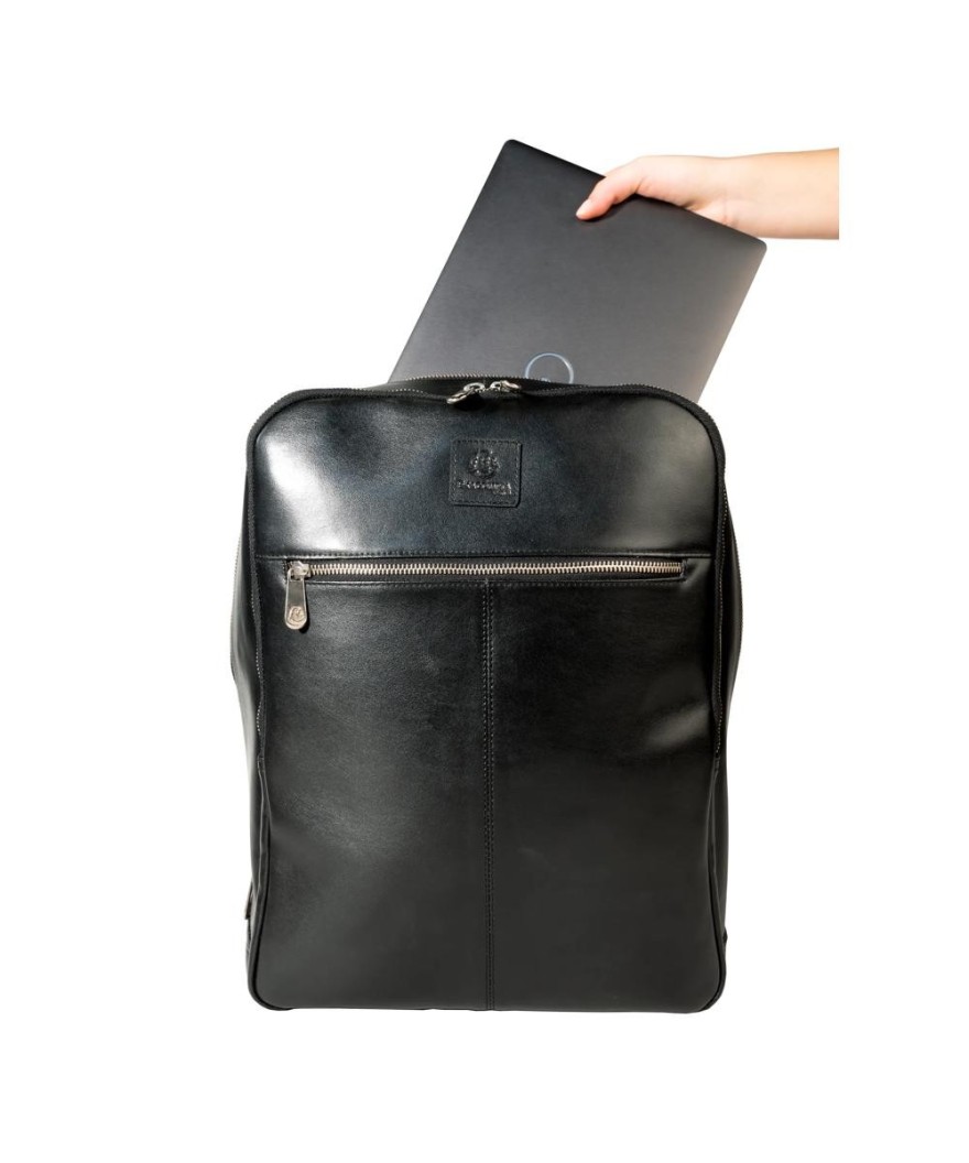 Sac à dos ordinateur Exactive Cuir noir