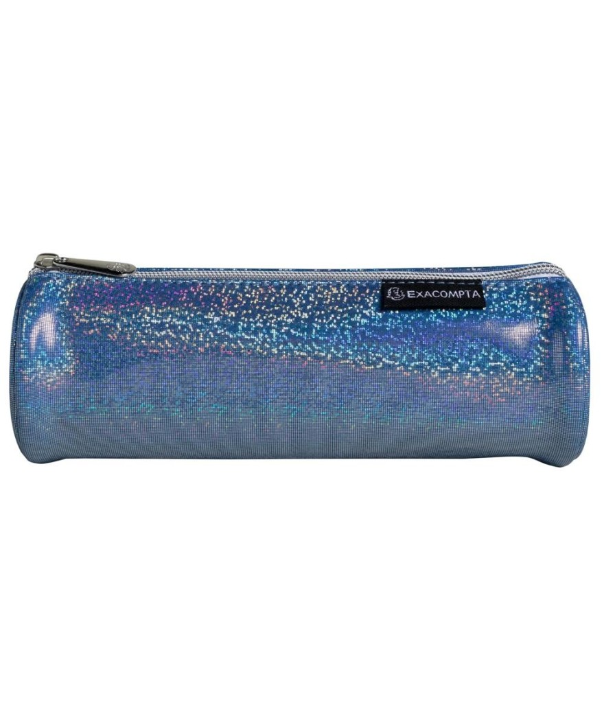 Trousse ronde PU Glitter 4 coul.ass