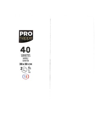 40 Serv. OUATE pliées 1/8 38x38
