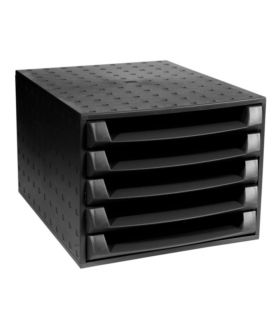 THE BOX 5 tiroirs ouvert ECOBlack noir