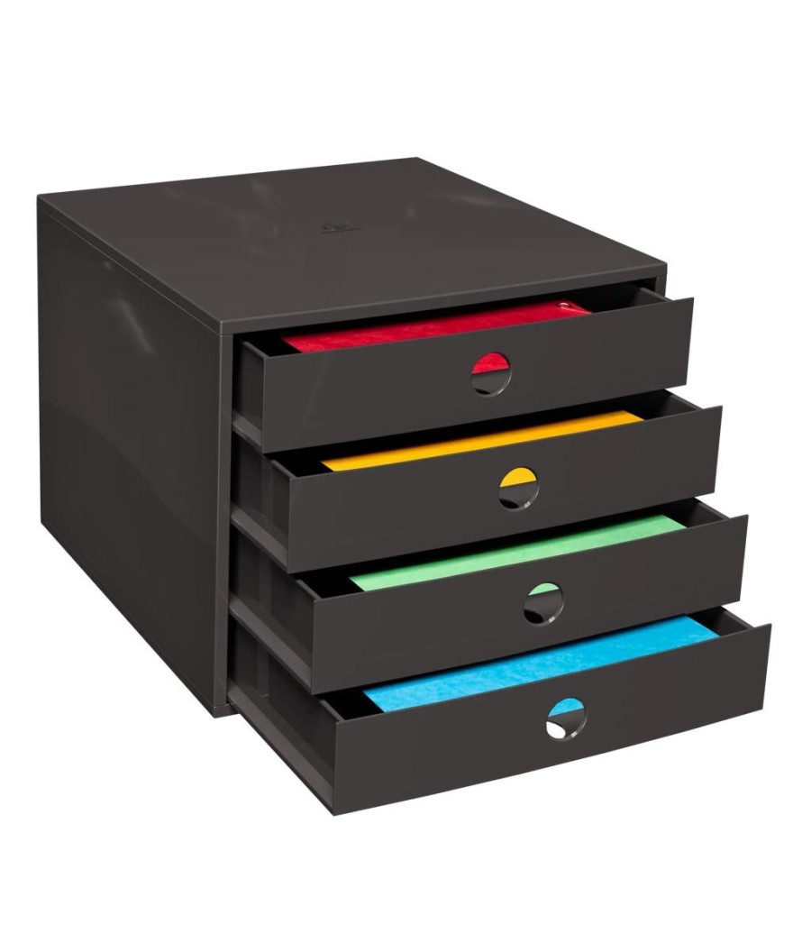 FILIBOX 4 tiroirs A4+ noir