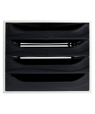 ECOBOX Caisson 4 tiroir Office gris/noir