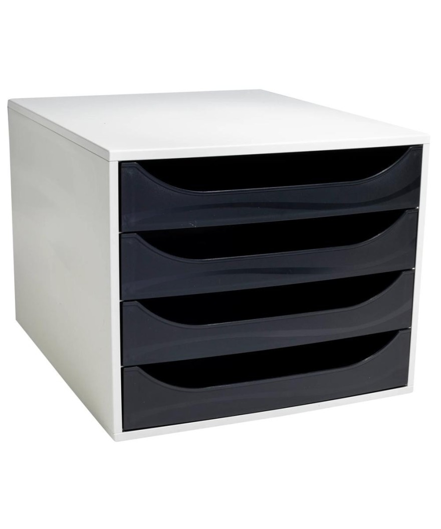 ECOBOX Caisson 4 tiroir Office gris/noir