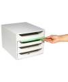 ECOBOX Caisson 4 tiroirs Office gris