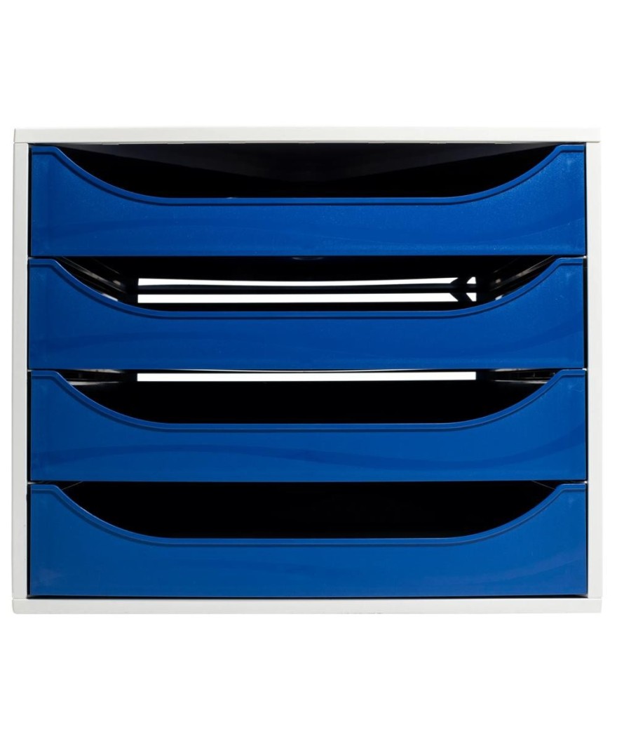 ECOBOX caisson 4 tiroir gris/bleu nuit