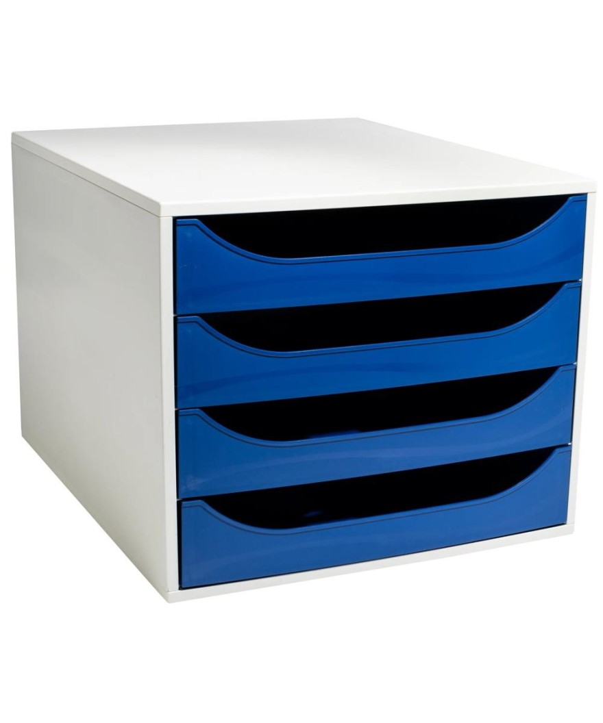 ECOBOX caisson 4 tiroir gris/bleu nuit