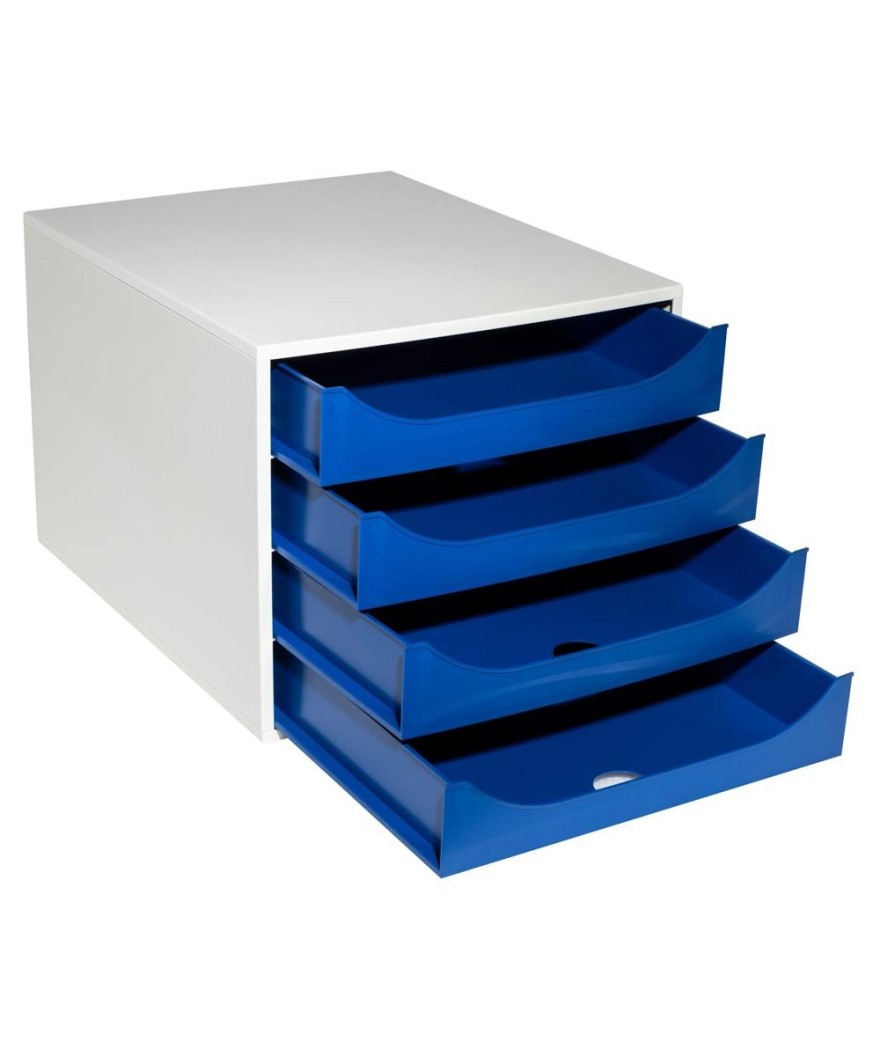 ECOBOX caisson 4 tiroir gris/bleu nuit