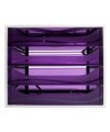 ECOBOX 4 tiroirs gris/violet transparent