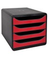 BIG-BOX Iderama noir/rouge carmin