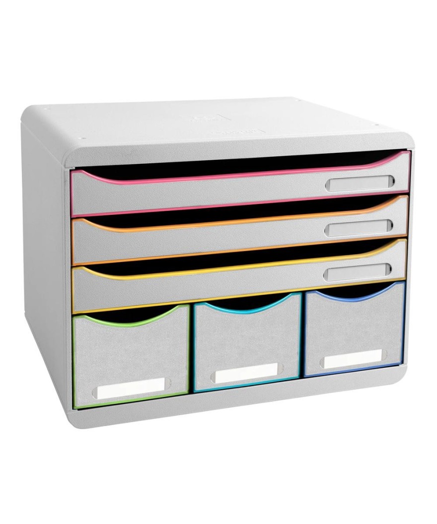STORE-BOX MAXI 6 tiroir blanc/arlequin/b