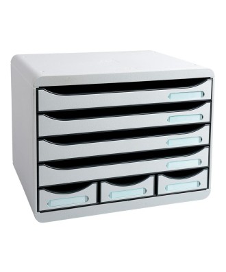 STORE-BOX MINI 7 tiroirs gris lumière