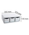 TOOLBOX MAXI 3 tiroirs gris lumière