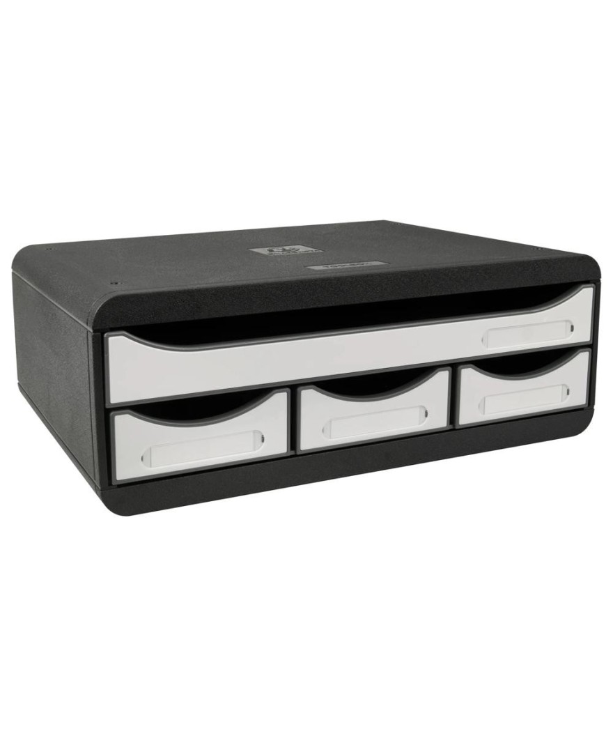TOOLBOX MINI 4 tiroirs noir/blanc glossy