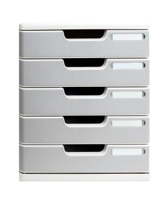 MODULO A4+ 5 tiroirs gris lumière/granit