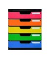 MODULO A4 5 tiroirs noir/arlequin glossy