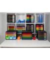 MODULO A4 5 tiroirs noir/arlequin glossy