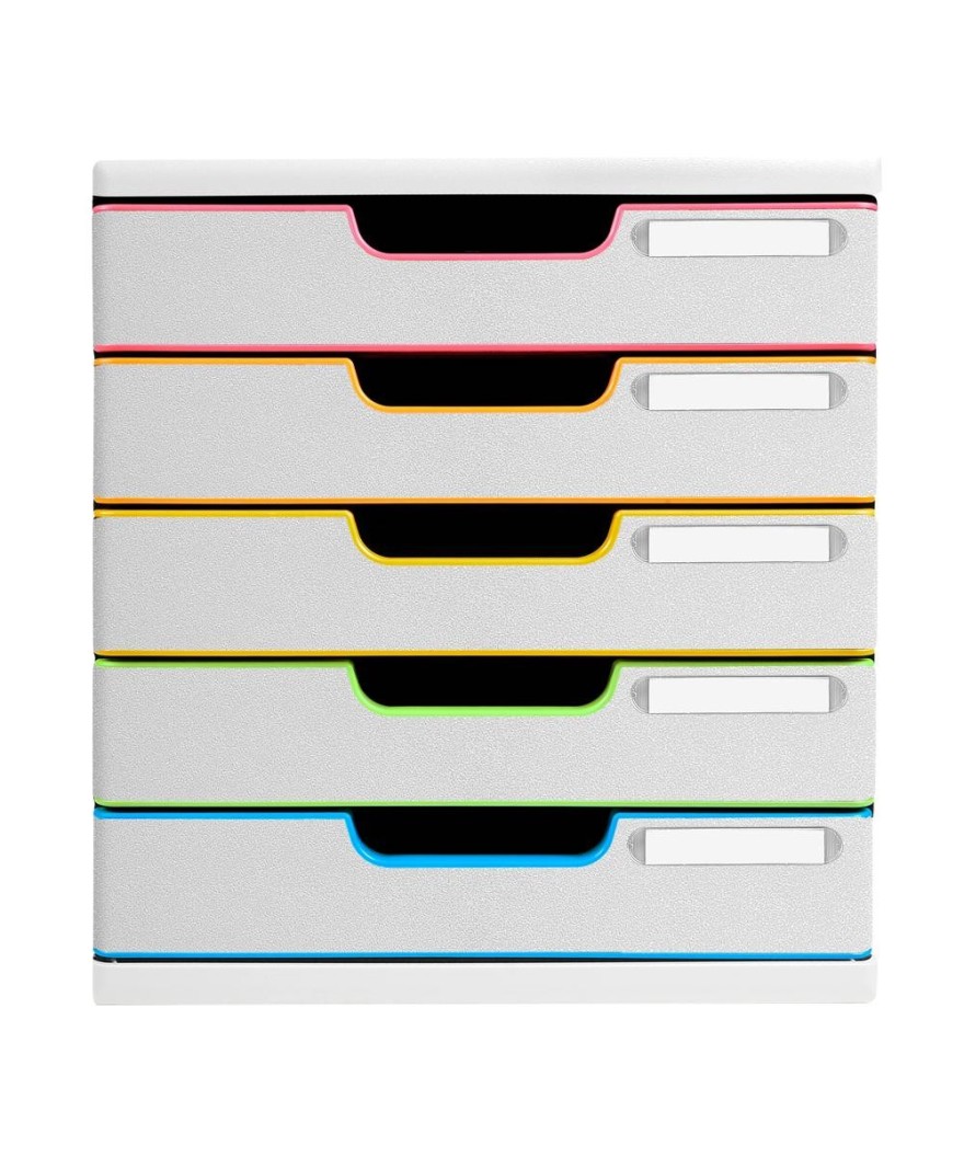 MODULO A4 5 tiroirs blanc/arlequin/blanc
