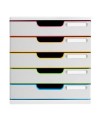 MODULO A4 5 tiroirs blanc/arlequin/blanc