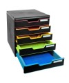 MODULO A4 5 tiroirs noir/arlequin/noir
