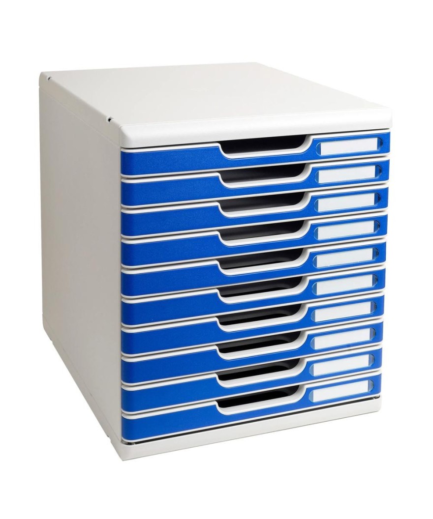 MODULO A4+ 10 tiroirs gris lumière/bleu