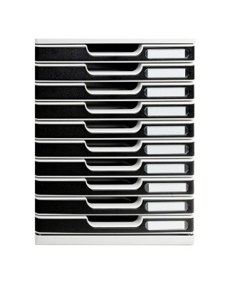 MODULO A4+ 10 tiroirs gris lumière/noir