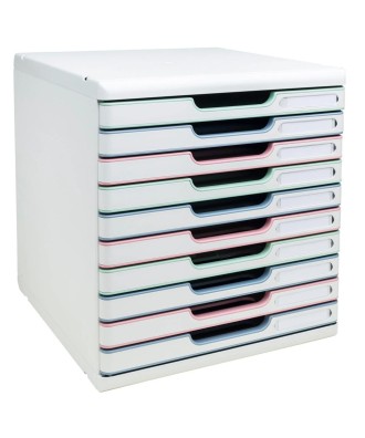Modulo A4+10tiroirs Aut.Blanc / Coul.ass