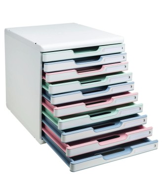 Modulo A4+10tiroirs Aut.Blanc / Coul.ass