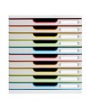MODULO A4 10 tiroirs blanc/arlequin/blan