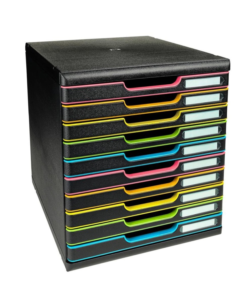 MODULO A4 10 tiroirs noir/arlequin/noir