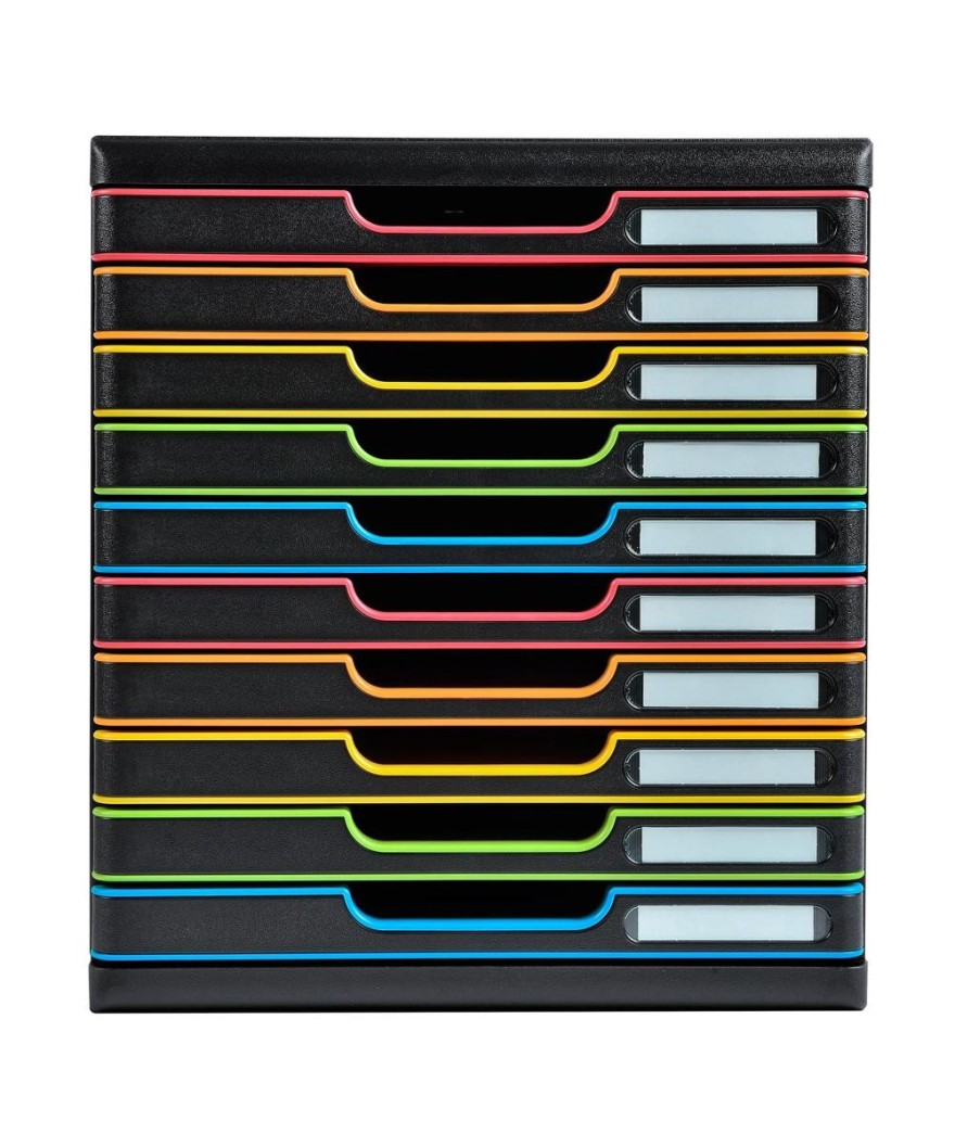 MODULO A4 10 tiroirs noir/arlequin/noir