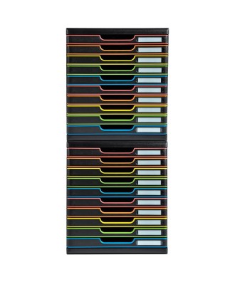 MODULO A4 10 tiroirs noir/arlequin/noir