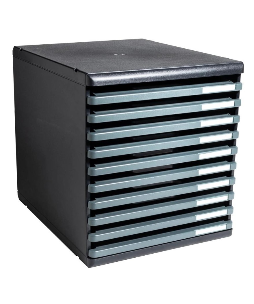 MODULO A4 - 10 tiroirs ouverts ECO noir/