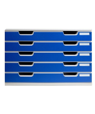 MODULO A3+ 5 tiroirs gris lumière/bleu